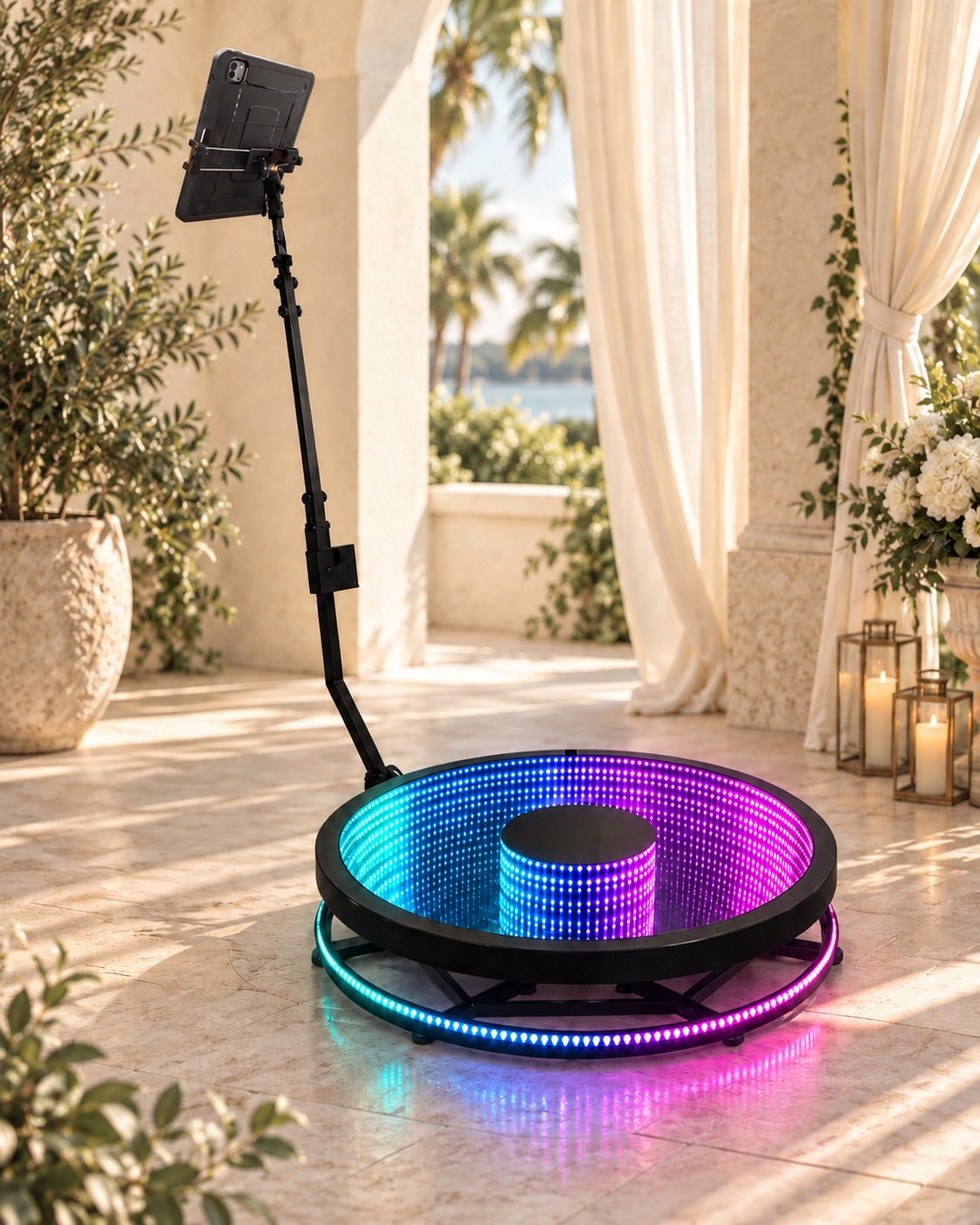 360 LED video booth platform