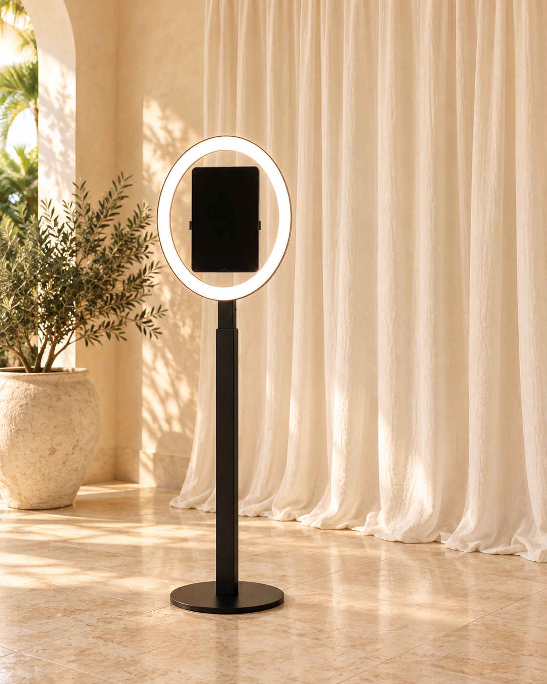 Halo Station stationary ring light photo booth