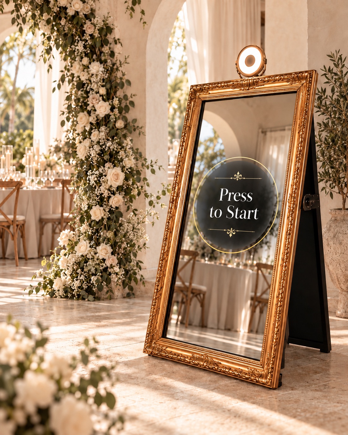 Signature Mirror with ornate vintage frame