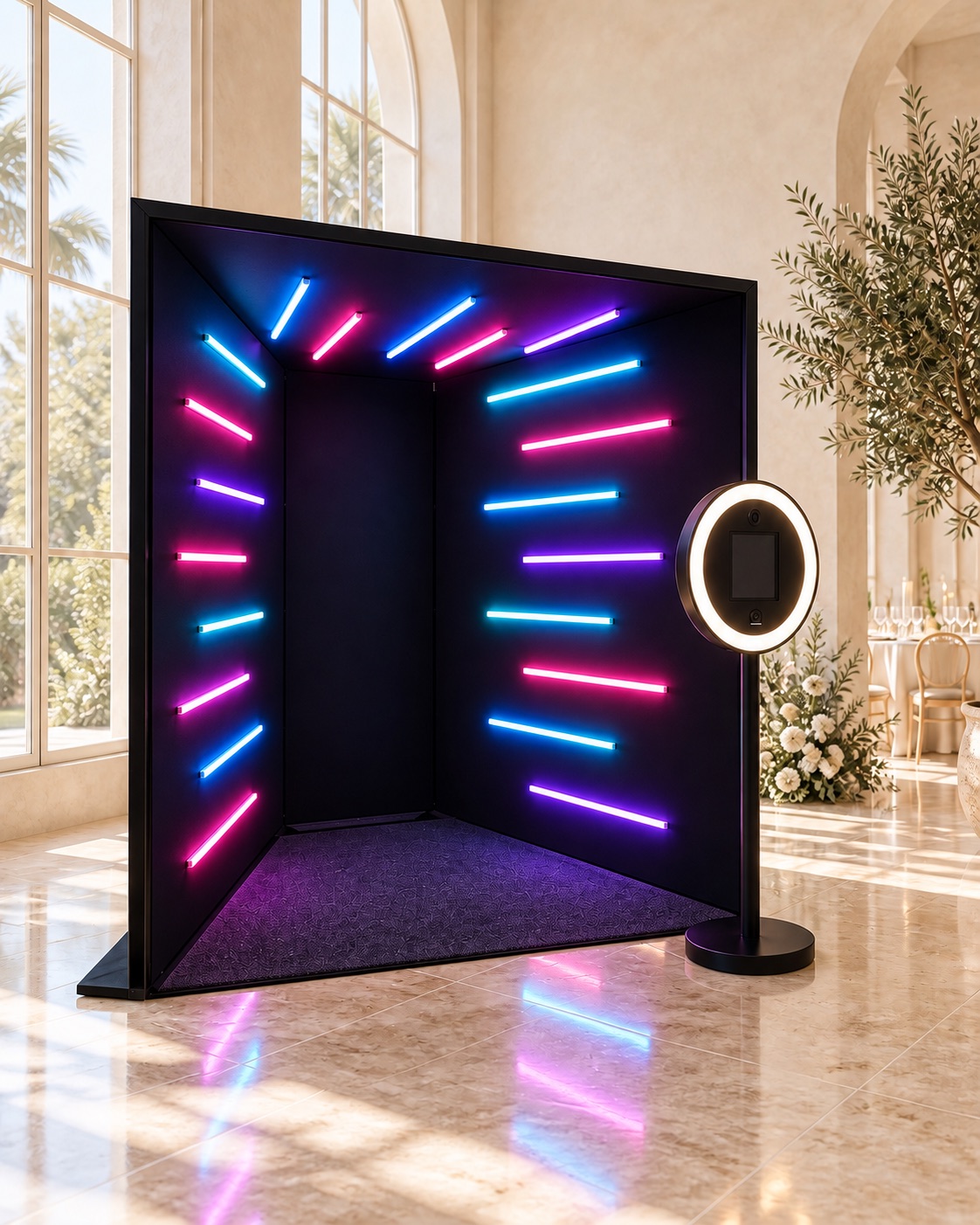 Vogue photo booth illuminated experience